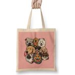 Toyaso Funny Dog Lover Gift For Women Men Köpek Beyaz Bez Çanta Uzun Saplı Alışveriş Çantası Plaj Çantası - 001 - Beyaz