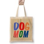 Toyaso Funny Dog Mom Lover Gift Köpek Annesi Beyaz Bez Çanta Uzun Saplı Alışveriş Çantası Plaj Çantası - 34*40 cm - 001-Beyaz