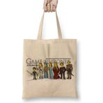 Toyaso Game Of Thrones Simpsonized Beyaz Bez Çanta Uzun Saplı Alışveriş Çantası Plaj Çantası - 001 - Beyaz