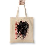 Toyaso Hellsing Alucard Is Black Beyaz Bez Çanta Uzun Saplı Alışveriş Çantası Plaj Çantası - 34x40 - 001 - Beyaz