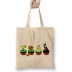Toyaso Plants Vs Zombies Zen Garden Beyaz Bez Çanta Uzun Saplı Alışveriş Çantası Plaj Çantası - 34x40 - 001 - Beyaz