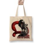 Toyaso Tokyo Ghoul 02 Beyaz Bez Çanta Uzun Saplı Alışveriş Çantası Plaj Çantası - 34x40 - 001 - Beyaz