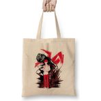 Toyaso Tokyo Ghoul Inner Beyaz Bez Çanta Uzun Saplı Alışveriş Çantası Plaj Çantası - 34x40 - 001 - Beyaz