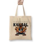Toyaso Turkish Kangal Dog Sivas Köpek Bez Çanta Uzun Saplı Alışveriş Çantası Plaj Çantası - 34x40 - 001 - Beyaz