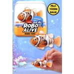 Toyfest 1.8 Metre Derine Dalan Suda Renk Değiştiren Yüzen Pilli Robo Alive Balık - 6.8 cm - 1 Adet - Turuncu