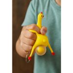 TOYFEST 1 ADET - Antistres - Stres Atıcı Yumurtlayan Sıkımlık Yumuşak Tavuk Anahtarlık Oyuncak