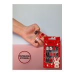 TOYFEST 12 Li Yapışkan Stickerlı Çocuk Takma Tırnak Oyuncak Seti - 5 - 14 Yaş Arası - Model 4
