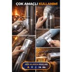 Toyfest 20 Metre Alüminyum Bant Isıya Dayanıklı Yanmaz Soba Boru Klima Tesisat Tamir Bandı 40MM - Gri - 1 Adet
