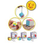 Toyfest 3’lü Set Rübik Akıl Küpü Anahtarlık Mini Zeka Küpleri Hızlı Dönüşlü Dayanıklı Oyuncak