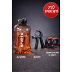 Toyfest 3’lü Spor Seti 2,2 L Damacana Suluk + Ayarlanabilir El Yayı + 2’li Şınav Barı