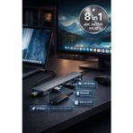Toyfest 8 In 1 Type-C USB Hub HDMI 4K Pd Şarj Sd Kart Okuyucu MacBook Notebook Uyumlu Adaptör