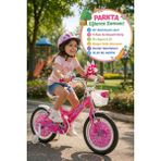 Toyfest Actress 16 Jant Çocuk Bisikleti Sepetli Zilli V Fren Destek Tekerlekli Pembe Beyaz