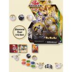 Toyfest Bakugan Legends Starter 3 Lü Diamond Gorthion Ultra ile Diamond Viloch ve Diamond Leonidas Özel Seri - Renkli