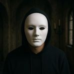 Toyfest Beyaz Kalın Karton Maske Gizemli Yüz Maskesi Kostüm ve Dekor Kullanımı İçin Uygun