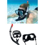 Toyfest Blacksea Şnorkel Set Dalış Maskesi Deniz Havuz Yüzücü Gözlüğü Gözlük Maske - Siyah - (14 Yaş Üstü ) - Renkli