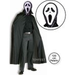Toyfest Cadılar Bayramı & Halloween - 2 Parçalı Çığlık & Scream Maske ve Yakalı Pelerinli Kostüm Seti 120 cm - Renkli