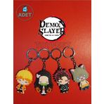 TOYFEST Demon Slayer Figürleri Tanjirou Nezuko Agatsuma Zenitsu Hashibira Inosuke Itabag Anahtarlık -4 ADET
