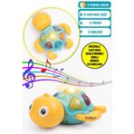 TOYFEST Deniz Canlıları Sesi Çıkaran Işıklı Müzikli Kaplumbağa İnteraktif Bebek Eğitici Tuşlu Oyuncak Sarı