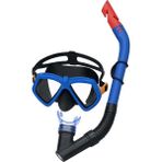 Toyfest Dominator Çozuk Yüzücü Gözlüğü Şnorkel Maske Seti - 7 Yaş - 14 Yaş Arası ( Mavi ) 24070 - Renkli