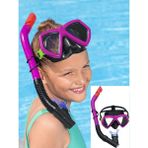 Toyfest Dominator Çozuk Yüzücü Gözlüğü Şnorkel Maske Seti - 7 Yaş - 14 Yaş Arası ( Mor ) 24070 - Renkli