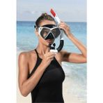 Toyfest Dominator Pro Snorkel Set Dalış Maskesi Deniz Yüzücü Gözlüğü Gözlük Maske - Beyaz - (14 Yaş Üstü ) 24069 - Renkli