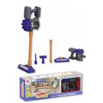 TOYFEST Gerçek Çekim Gücü olan (Hafif) Sesli 3 In 1 Elektrikli Oyuncak Süpürge Seti Temizlik Oyunu - 51 CM