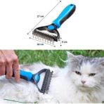 Toyfest Kedi Köpek Bakım Kıtık Tüy Topak Açıcı Metal Dişli Tarak - 17 cm - Mavi