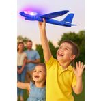 TOYFEST LED’li Işıklı Köpük Dev Fırlatma Uçak – 45 CM – Tekli Mavi Model