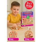 Toyfest Manyetik 9 Taş + 3 Taş Strateji Oyunu | Zeka Geliştirici, Eğlenceli ve Dayanıklı Oyun Seti - 02-Sarı