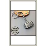 TOYFEST Marvel Avengers Thor'un Çekici - Metal Thor Çekiç Figürlü Anahtarlık - Gümüş Renkli