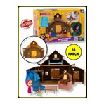 Toyfest Masha İle Koca Ayı 2 Li Figür Ve Eşyalı Ev Oyun Seti - Masha And The Bear (Ev+ 2 Figür+ 15 Aksesuar)
