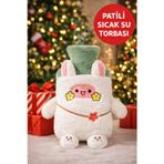 TOYFEST Patili Beyaz Tavşan Peluş Sıcak Su Torbası – Regl & Karın Rahatlatıcı, Uzun Süre Isı