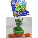 TOYFEST PAW Patrol: Action Pups Rocky Aksiyon Figürü ve Katlanabilir Kanatlı Hoverboard Uçak Oyuncağı -5 CM