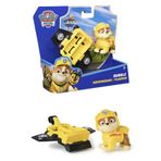 TOYFEST PAW Patrol: Action Pups Rubble Aksiyon Figürü ve Katlanabilir Kanatlı Hoverboard Uçak Oyuncağı -5 CM