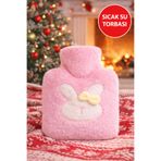 TOYFEST Pembe Peluş Eldivenli Sıcak Su Torbası – Regl Ağrısı & Kış İçin El Isıtıcı