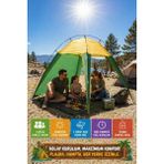 Toyfest Plaj Çadırı Tentesi 200X170X150 cm Yarı Otomatik Gölgelik Kamp Piknik Taşınabilir Tente - 3 Kişilik