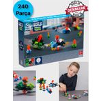 TOYFEST Plus - Plus Minecraft Temalı Learn to Build Spinning Tops Renkli Topaçlar Lego Yapı Oyuncağı