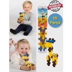 Toyfest Plus - Plus Minecraft Temalı Silindir Kutuda Big Giraffe - Büyük Zürafa Yapı Oyuncağı ( 15 Parça )