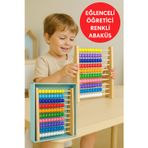 Toyfest Premium Ahşap Renkli Abaküs • 10 Katlı Eğitici Sayma ve Zeka Geliştirici Oyuncak