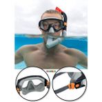 Toyfest Spark Wave Snorkel Set Dalış Maskesi Deniz Havuz Yüzücü Gözlüğü Gözlük Maske- Siyah - (14 Yaş Üstü ) - 24068 - Renkli