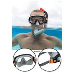 TOYFEST Spark Wave Snorkel Set Dalış Maskesi Deniz Havuz Yüzücü Gözlüğü Gözlük Maske- Siyah - (14 Yaş Üstü )
