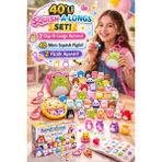 Toyfest Squishmallows Squish-A-Longs 40 Lı Mini Squish +2 Clip-A-Longs Kutu +2 Yüzük Seti Koleksiyon Paketi