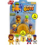 TOYFEST Stumble Guys Seri 1 - 3D Mini 1 i Sürpriz olan 5 li Figür Seti - Super Gal Leonidas