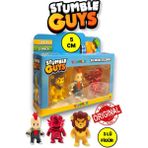 Toyfest Stumble Guys Seri 1 - 3D Mini 3 Lü Figür Seti - 3 Adet Leonidas Punk Dude Ruby Cupid - 5 cm - Çok Renkli