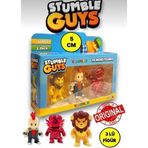 TOYFEST Stumble Guys Seri 1 - 3D Mini 3 lü Figür Seti - 3 ADET Leonidas Punk Dude Ruby Cupid - 5 cm
