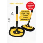 TOYFEST Teleskopik Saplı Araç Yıkama Fırçası 96 cm – Makarna Uçlu Mikrofiber Oto Temizlik Fırçası