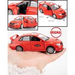 Toyfest Uzak Doğu Serisi Subaru WRX STI Kırmızı Açılır Kapılar DieCast Çek Bırak Metal Model Araba 11Cm 1:32
