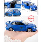 Toyfest Uzak Doğu Serisi Subaru WRX STI Mavi Açılır Kapılar DieCast Metal Model Araba 11 Cm 1:32
