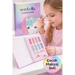 Toyfest Very Bella Unicorn Makyaj Günlüğü 8 Renk Far 2 Dudak Balmı Aplikatörlü Çocuk Makyaj Seti
