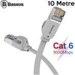 Toyigoo Baseus High Speed Six Types Of RJ45 Gigabit Ethernet Kablosu (Round CABLE)10METRE-(5775) - Gri
